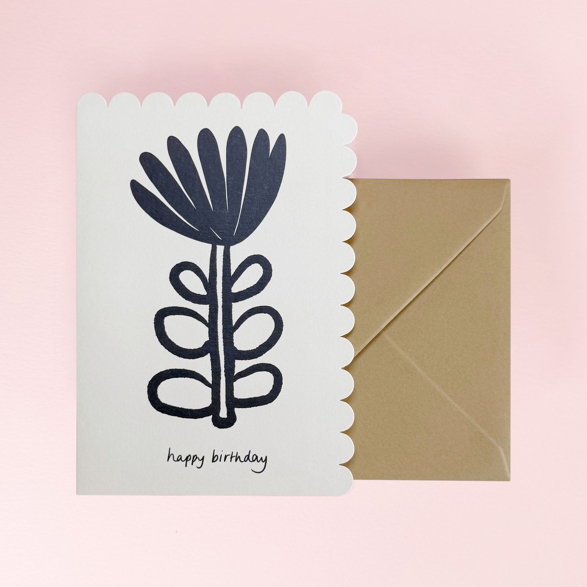Dahlia Flower Birthday Card by Kinshipped