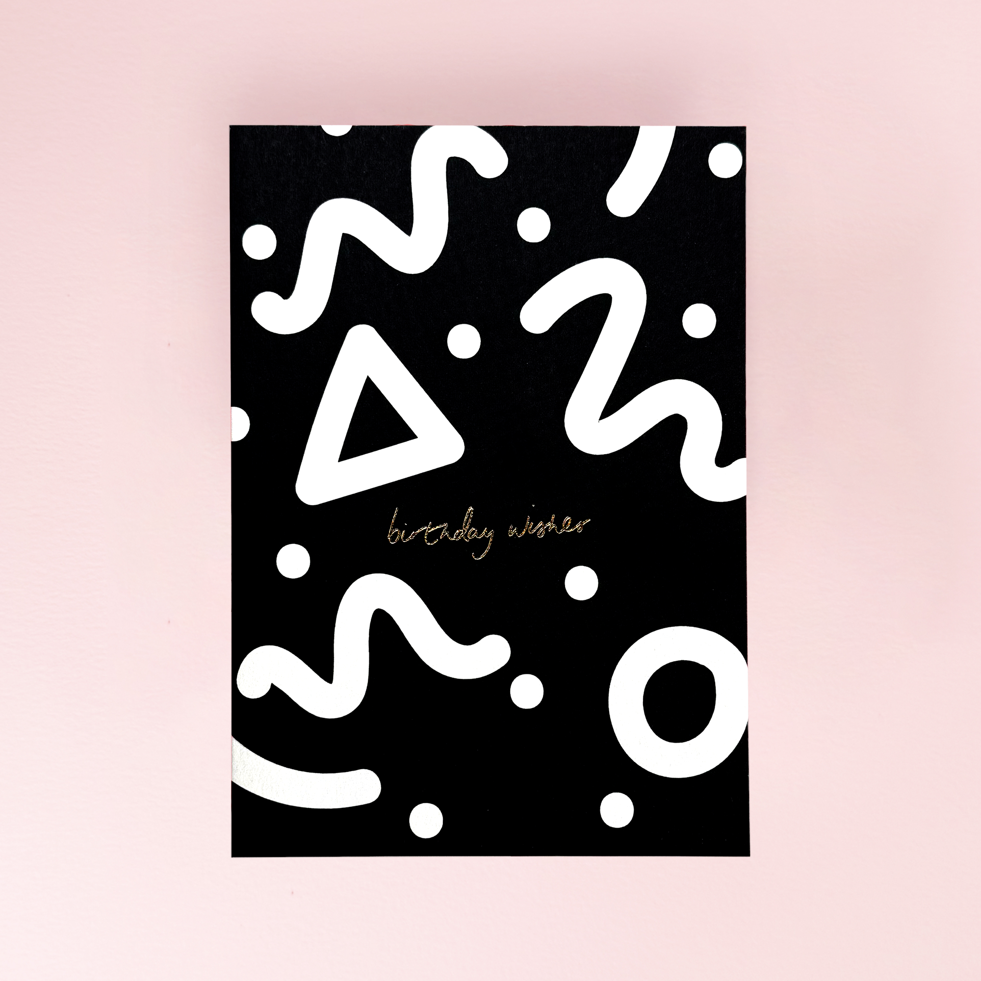 Squiggle Birthday Wishes Card by Kinshipped