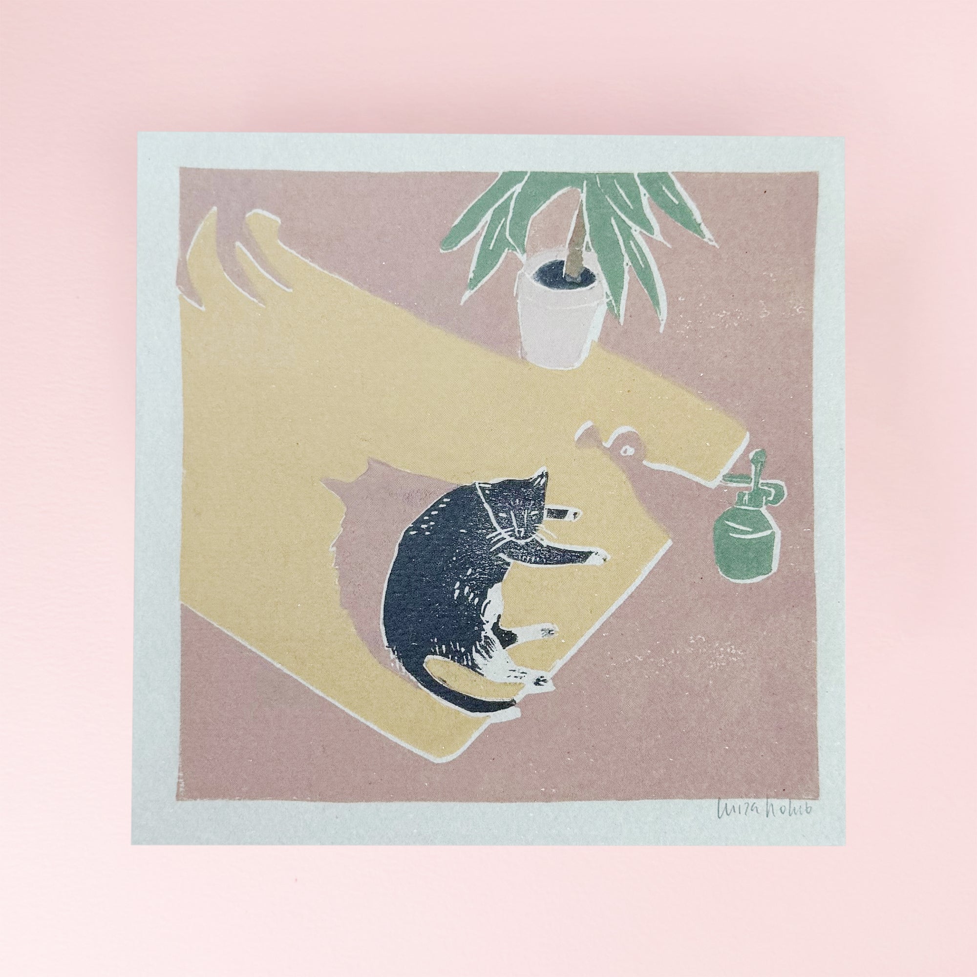 Black Cat Print By Luiza Holub