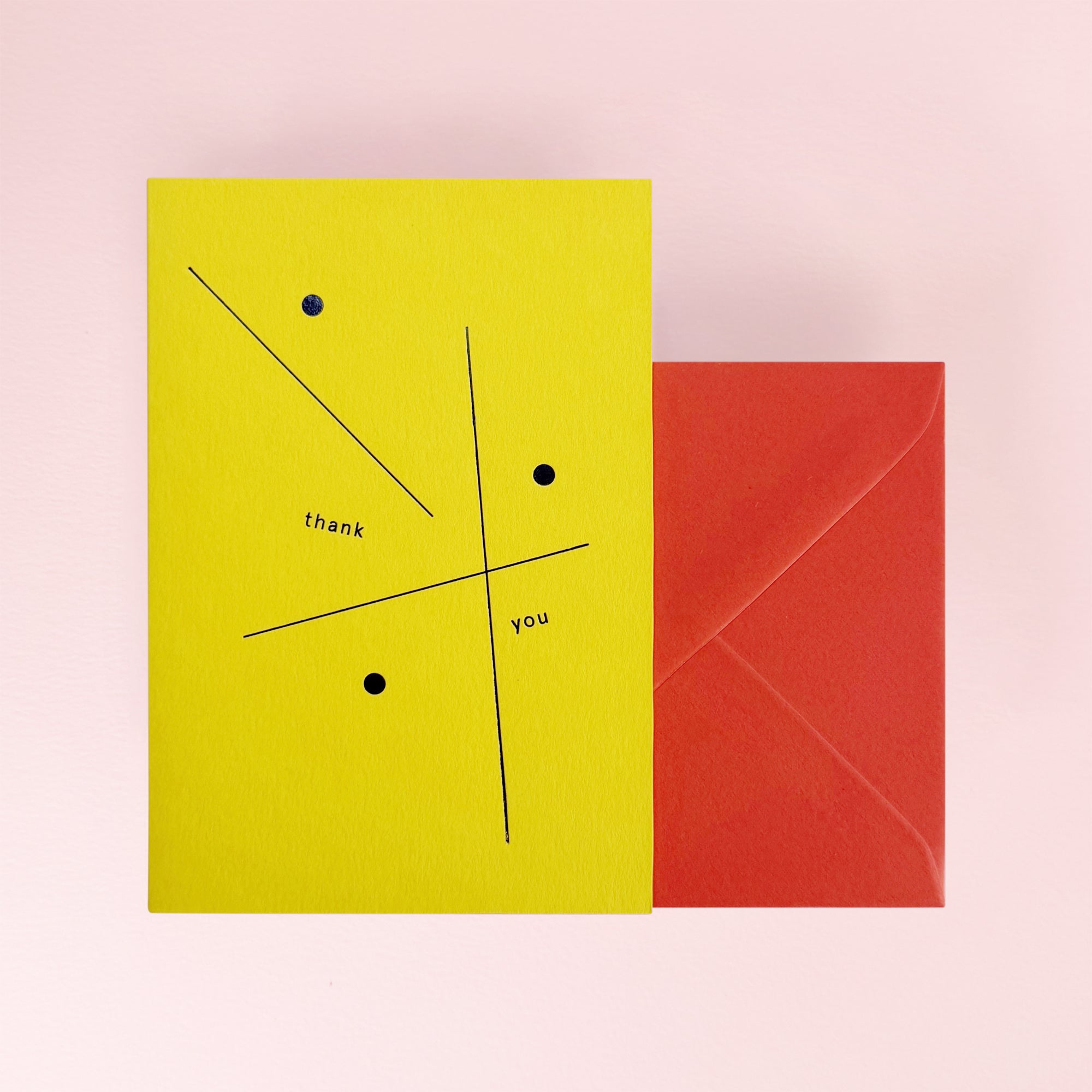 Yellow Thank You Card by Ola