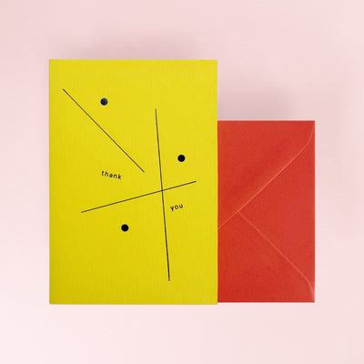 Yellow Thank You Card by Ola