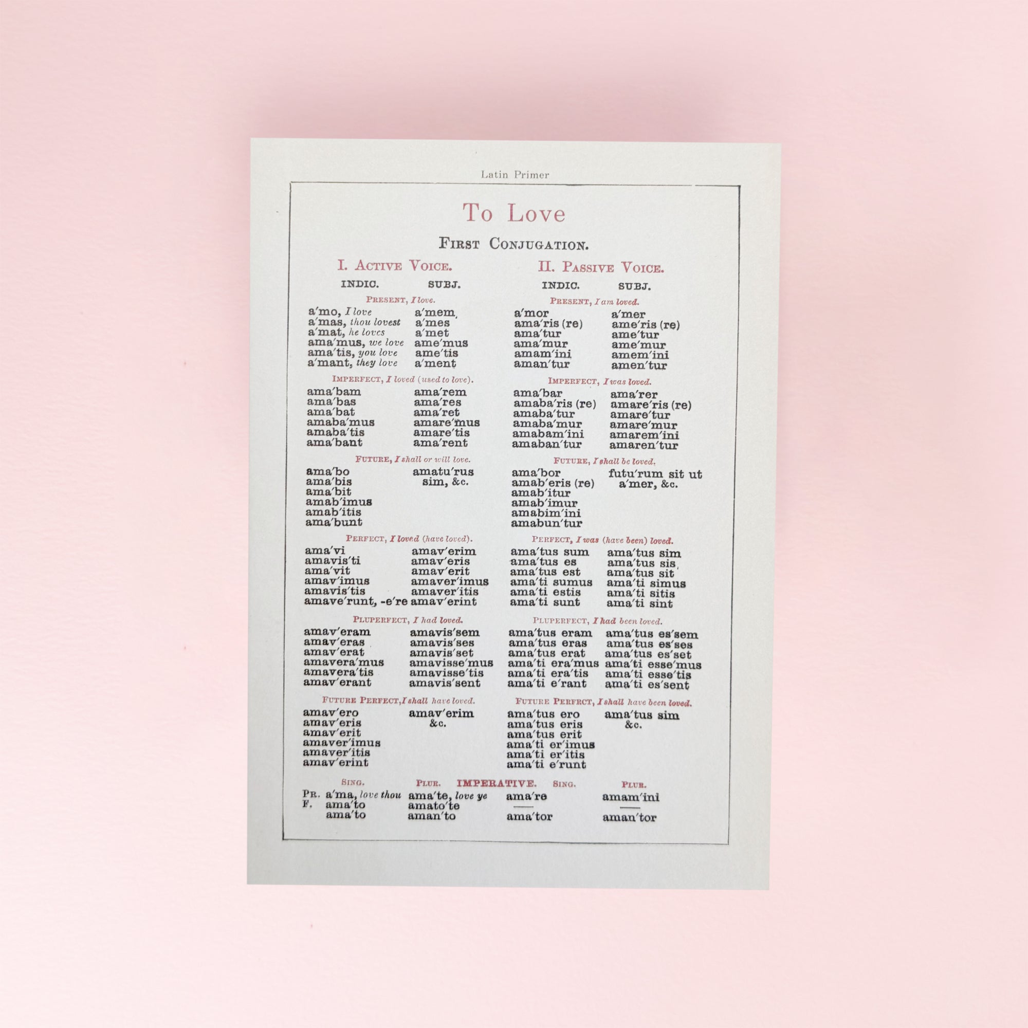 To Love Card by The Pattern Book