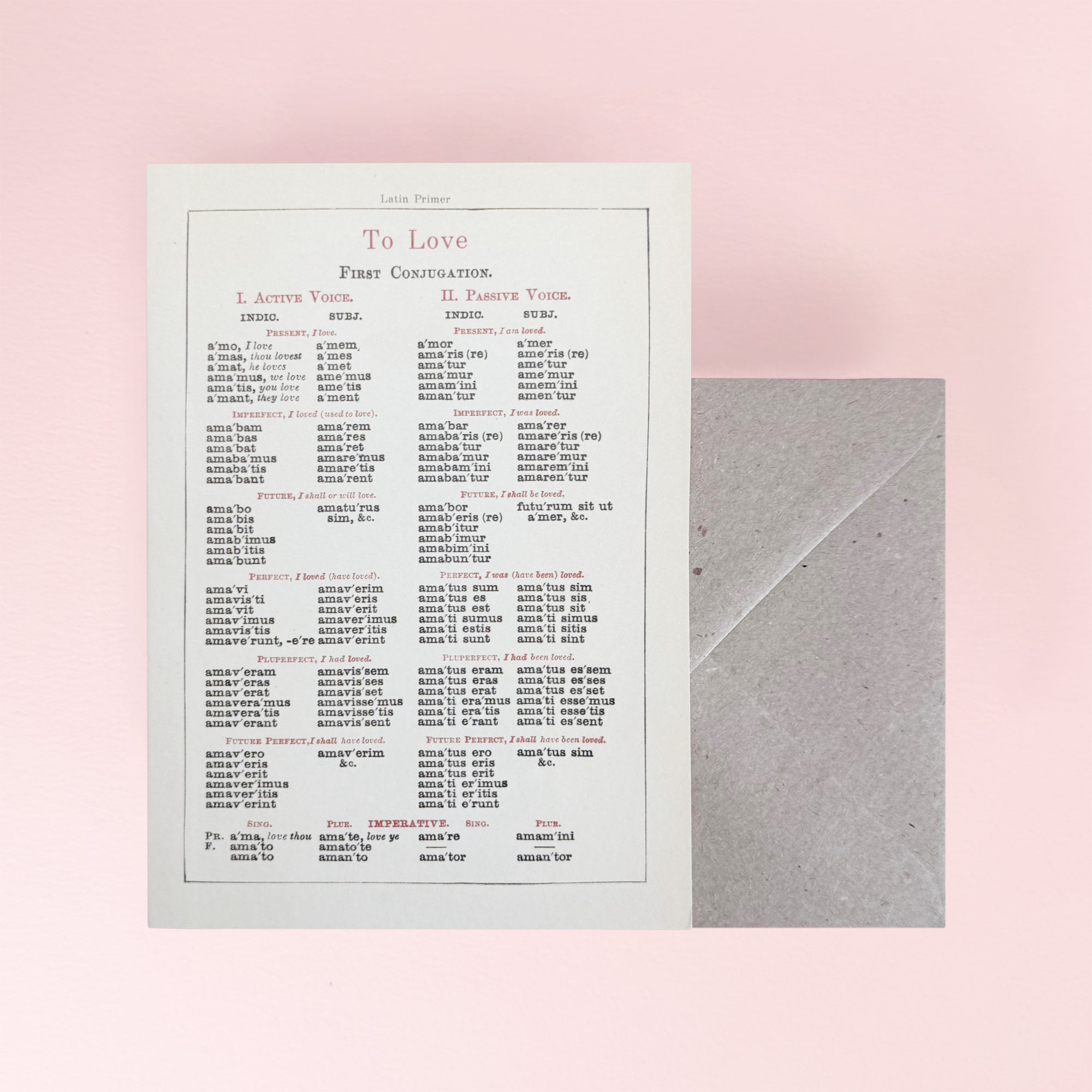 To Love Card by The Pattern Book