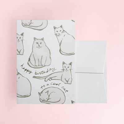 Cool Cat Birthday Card by Wanderlust Paper Co.