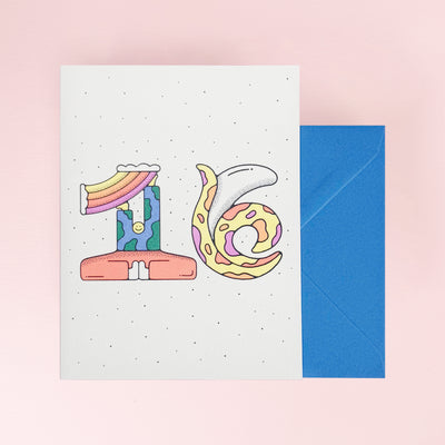 16th Birthday Card by Bailey Crouch