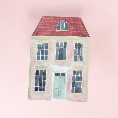 Pink House Greeting Card by Eleanor Percival