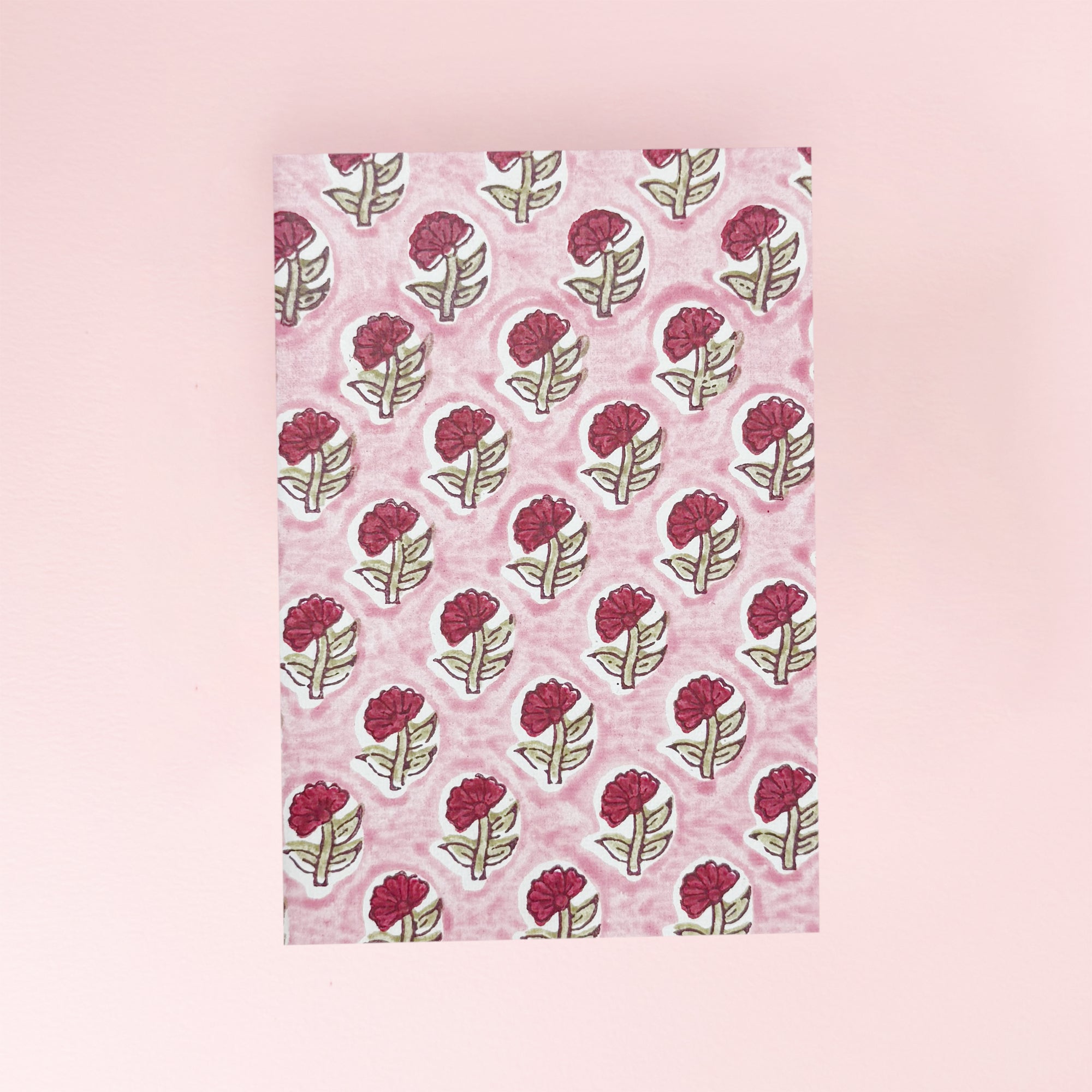 Hand Block Printed Daisy Greeting Card by Paper Mirchi