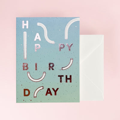 Mini Happy Birthday Card by Rachel Peck