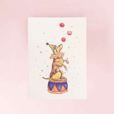 Circus Dog card by Nicely Done Cards