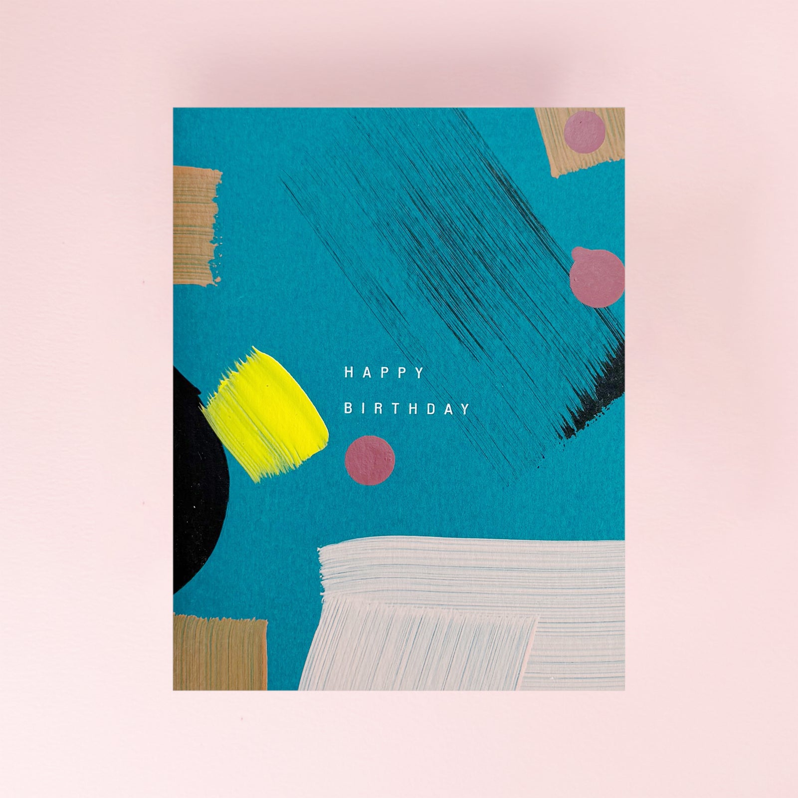 Hand Painted Happy Birthday Card by Moglea