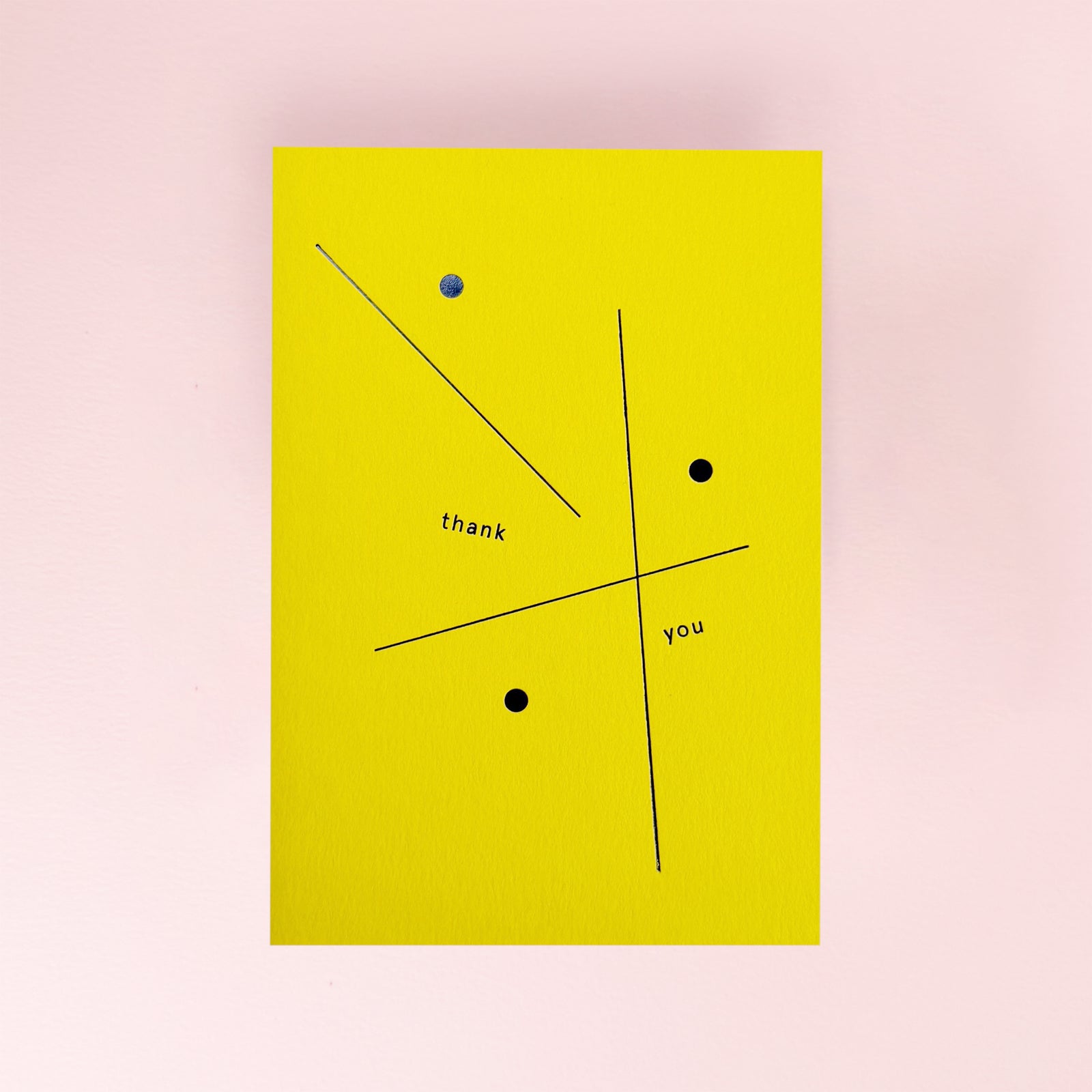 Yellow Thank You Card by Ola