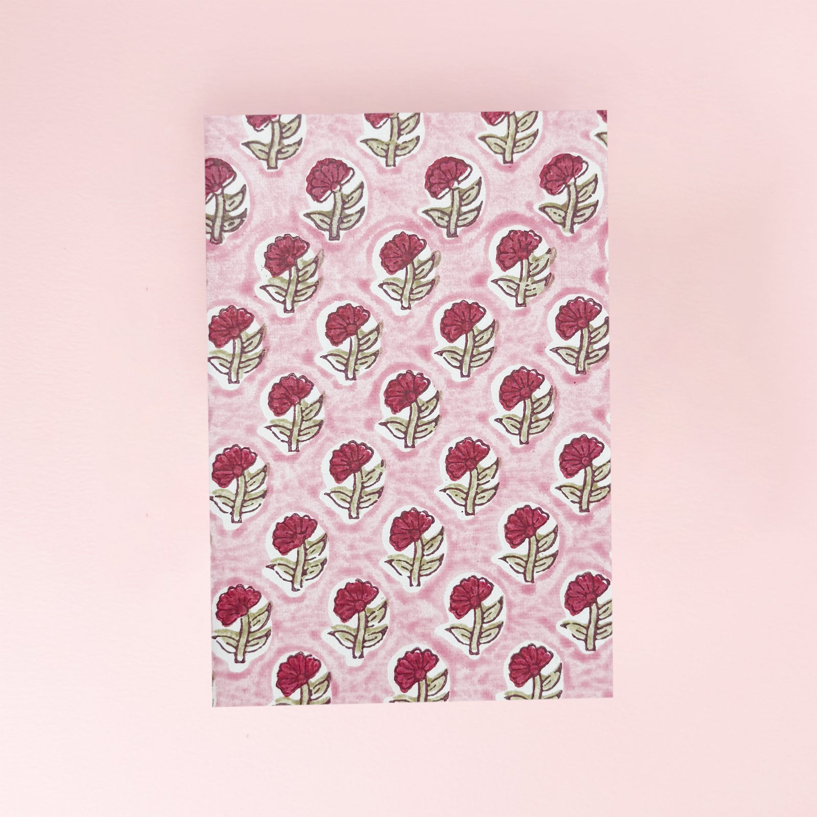 Hand Block Printed Daisy Greeting Card by Paper Mirchi