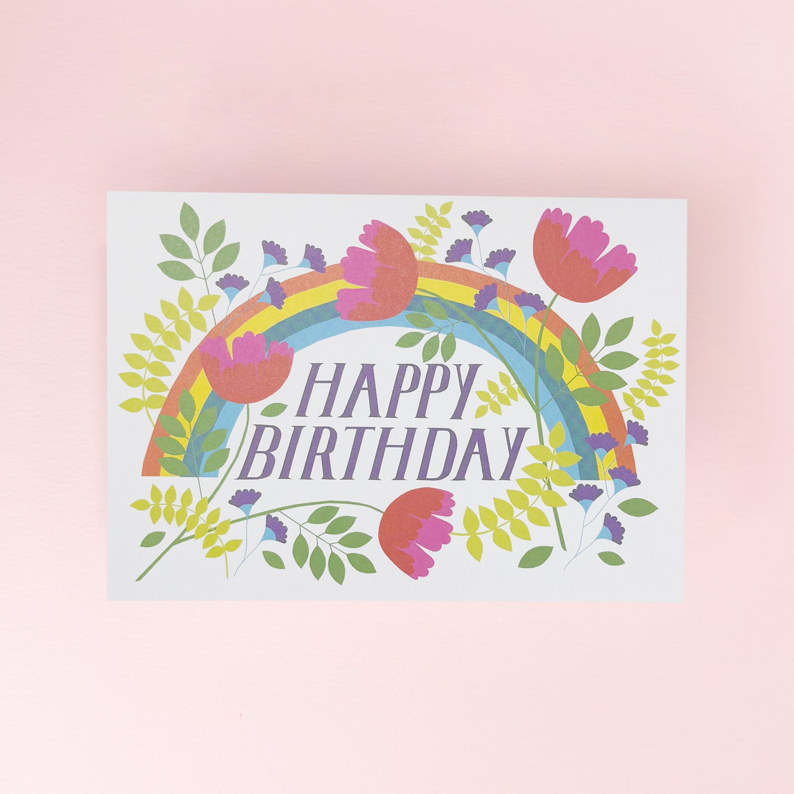 Folk Happy Birthday Card by Printer Johnson