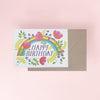 Folk Happy Birthday Card by Printer Johnson