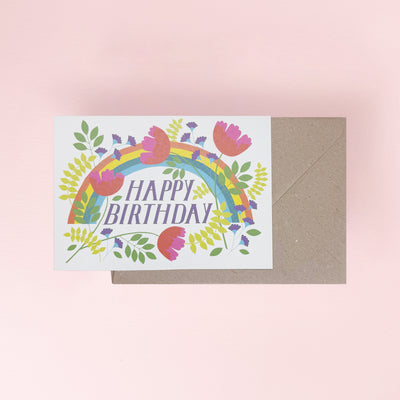 Folk Happy Birthday Card by Printer Johnson
